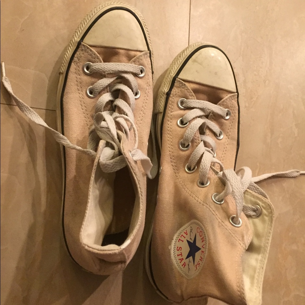 Nude/Beige Converse High Tops